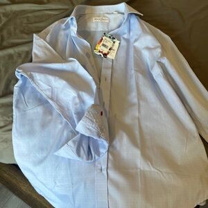 Robert Graham Blue Dress Shirt Classic Cotton